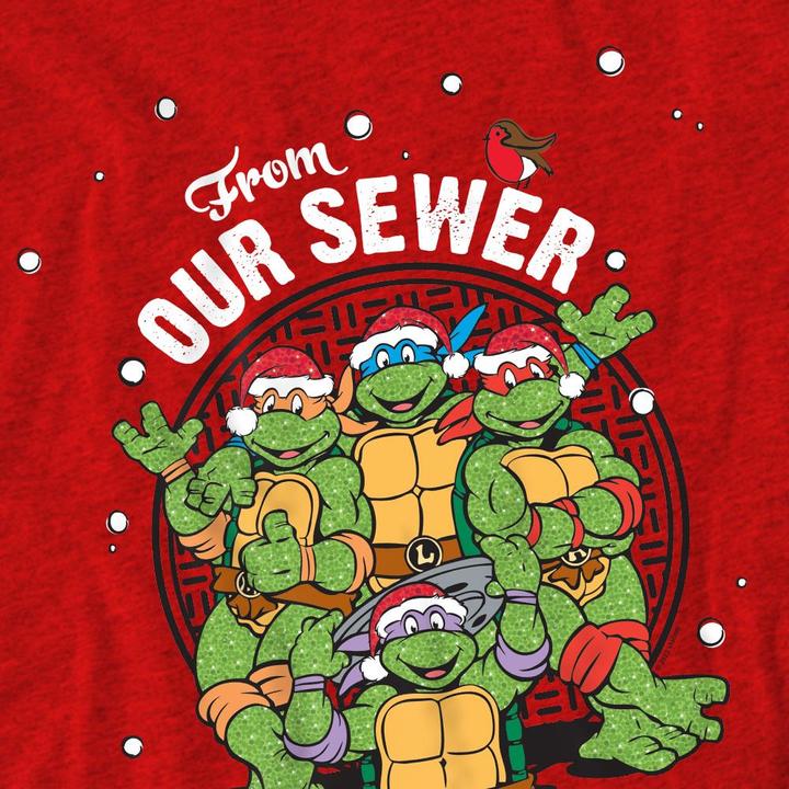 Produktbild Teenage Mutant NT Merry Christmas From Our Sewer TShirt (M)