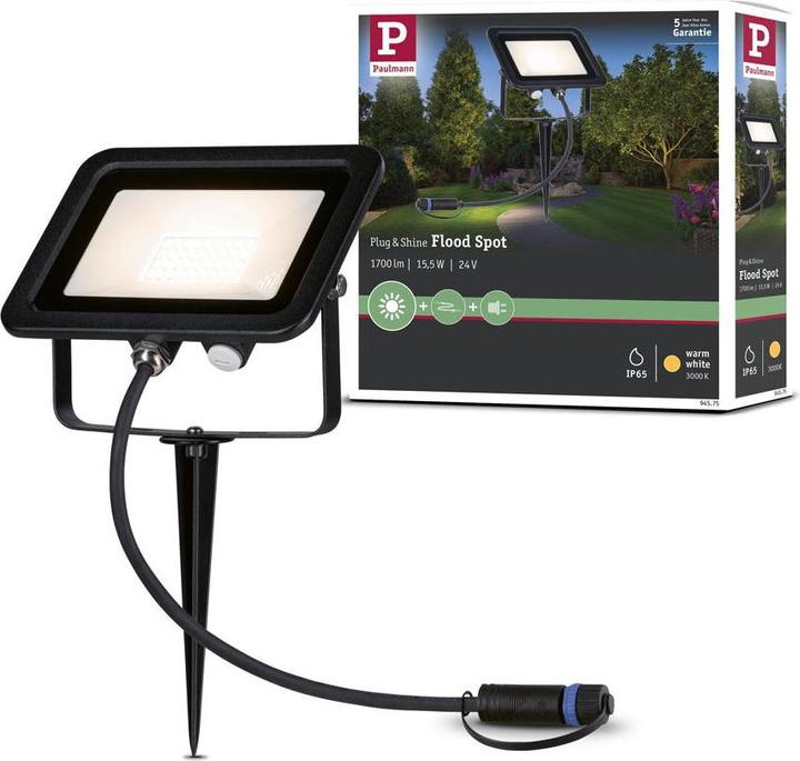 Immagine prodotto Paulmann Outdoor Plug & Shine Flood Spot (1700 lm, IP65)