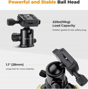 Produktbild K&F Concept B234A1 Stativ mit BH-28 Kugelkopf (Metall)