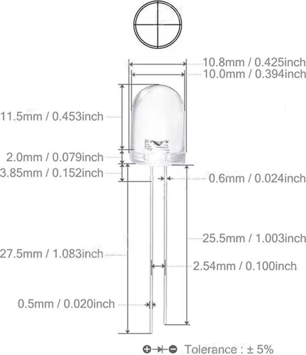 Image du produit Purecrea LED rouge 10mm