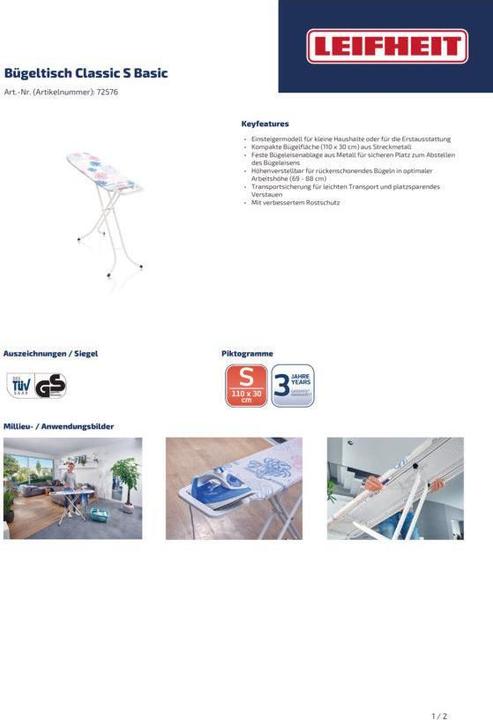 Image du produit Leifheit Mode S (110 x 30 cm)