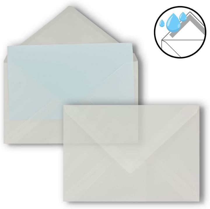 Produktbild Neuser Papier 50x transparente Briefumschläge Serie FarbenFroh (229 x 162 mm, 50 x)