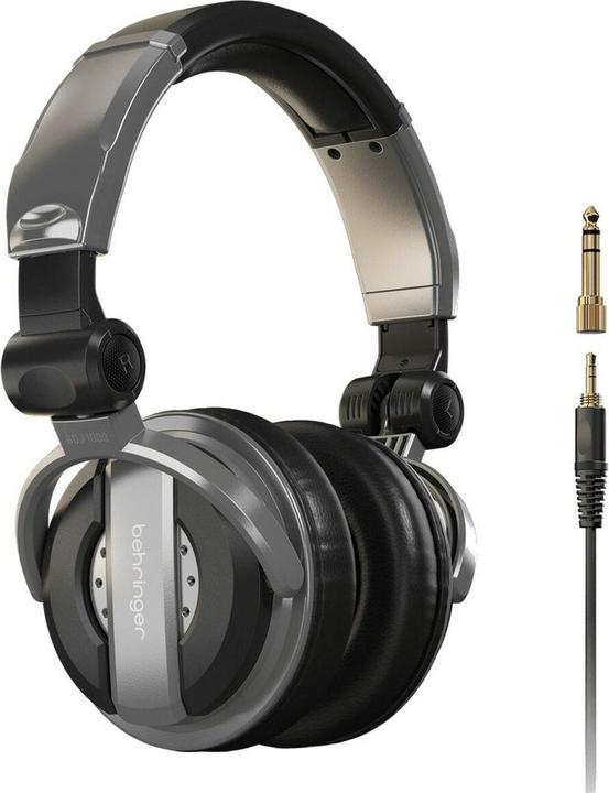 Behringer BDJ 1000 DJ headphones with 57 mm drivers that provide a wide frequency response (No noise cancelling, Cable)