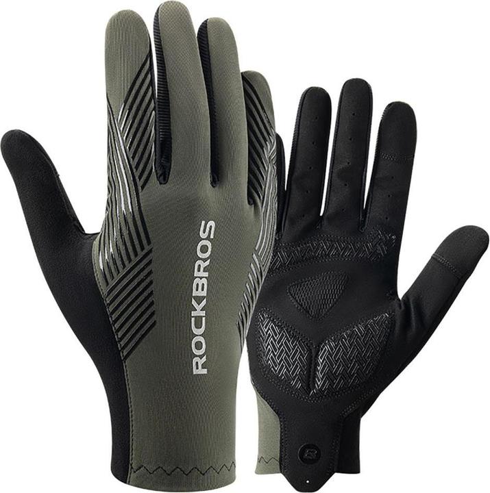 Produktbild Rockbros cycling gloves spring/summer/autumn, full, size: S - green (S)