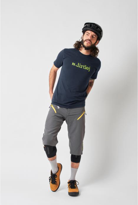 Produktbild dirtlej Mountee Shortsleeve Jersey, blau/lime, L (L)