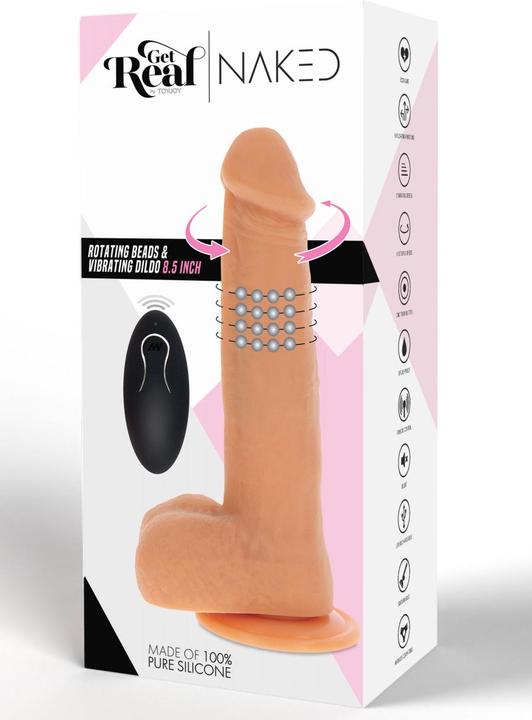 Actual product image ToyJoy Get Real Rotating Beads Vibrating Dildo RC