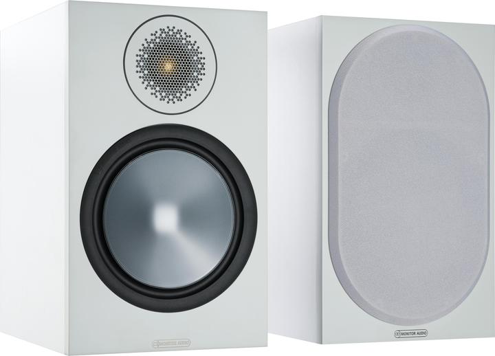 Monitor Audio Paire d'enceintes d'étagère Bronze 100 Blanc (1 paire, 100 W)
