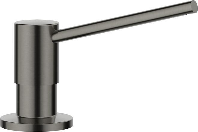 Immagine prodotto Blanco Dispenser per detersivi TORRE in acciaio satinato scuro | Adatto a tutti i rubinetti da cucina