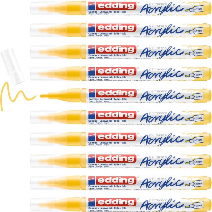 Produktbild Edding Acrylmarker 5300 Fein (Verkehrsgelb, 2 mm, 1 x)