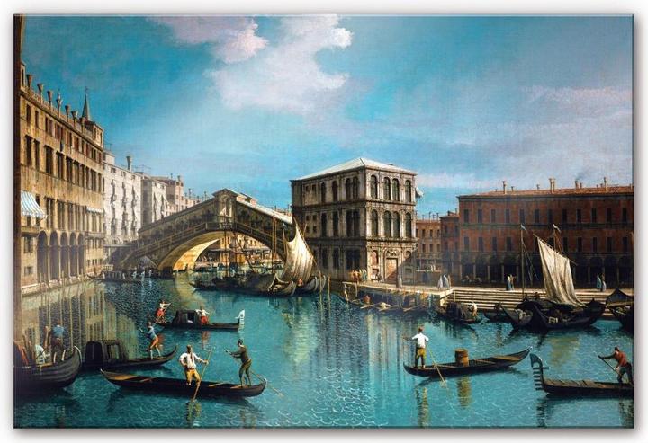Produktbild Trenddeko Canaletto - Die Rialtobrücke in Venedig (100 x 70 cm)