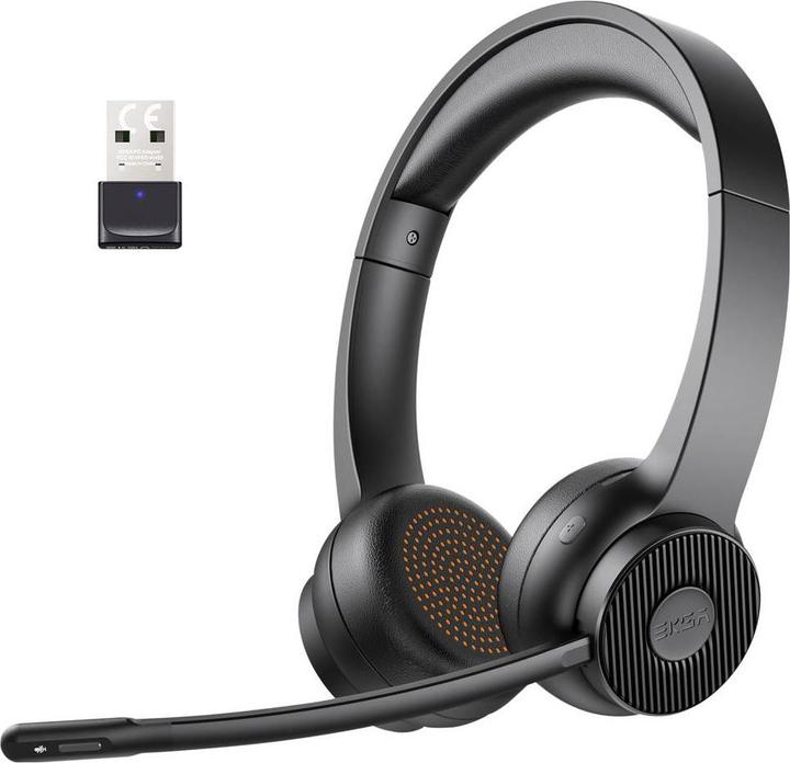 Immagine prodotto Eksa H16 Computer On Ear Headset Bluetooth® Schwarz Noise Cancelling, Mikrofon (Senza fili, USB-A)