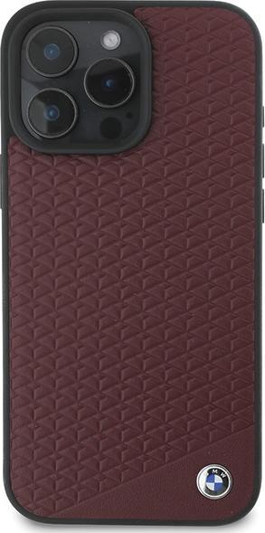 Immagine prodotto BMW BMHMP16X23RDDR iPhone 16 Pro Max 6.9" czerwony/red hardcase Sign Leather Diamond Metal Logo MagS (Apple iPhone 16 Pro Max)
