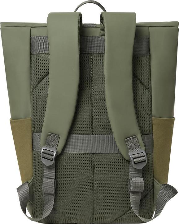 Immagine prodotto Rivacase Rolltop Eco Waterproof RPET PU Leather Backpack for Men and Women, Olive Green (17 l)