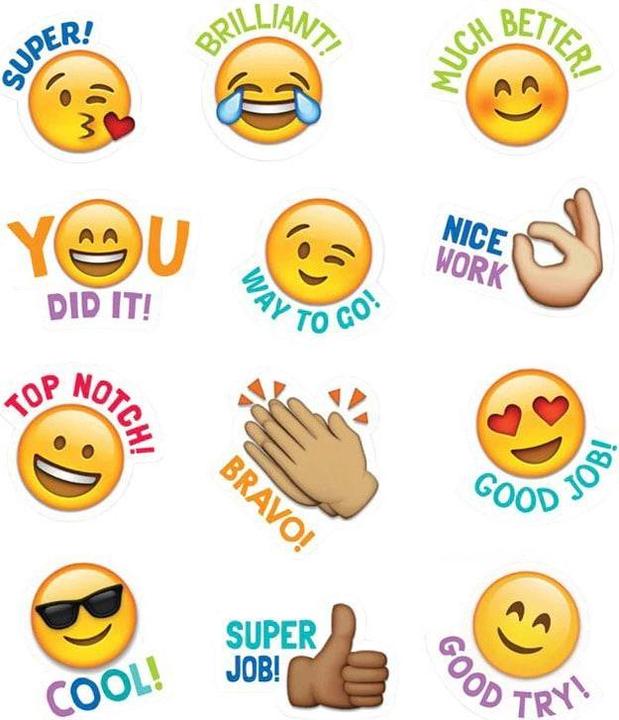 Actual product image JTI 500x stickers - Emoji