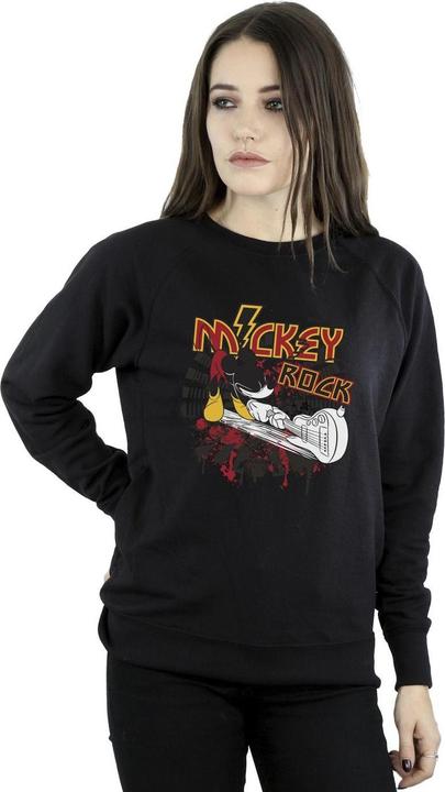 Actual product image Disney Womens/Ladies Mickey Mouse Smash Guitar Rock Sweatshirt (S)
