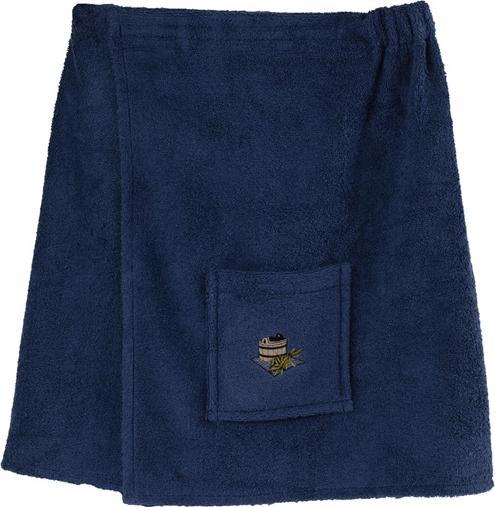 Actual product image Namų tekstilė EMBROIDERED SAUNA APRON 55X150 BLUE