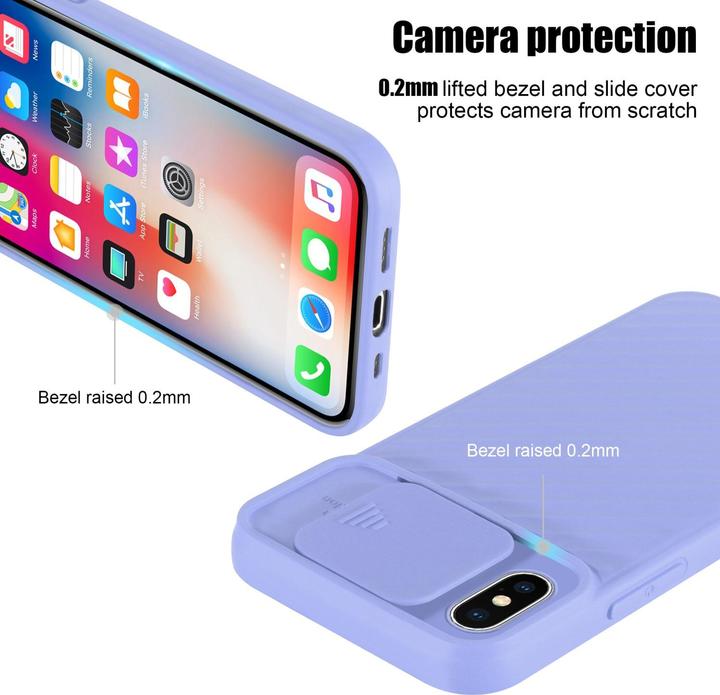 Immagine prodotto Cadorabo Cover in TPU con protezione della fotocamera (Apple iPhone X)