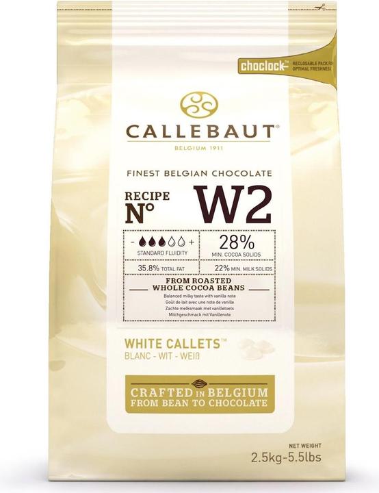 Actual product image Callebaut Chocolate pebbles - White - 2.5kg (1 x)