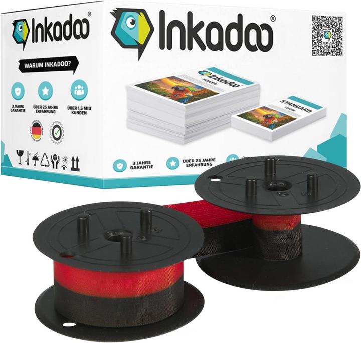 Image du produit Inkadoo Compatible avec Canon 4202A002 / EP-102 Ruban Noir, Rouge, convient à Adler-Royal 1011 PD Nova...