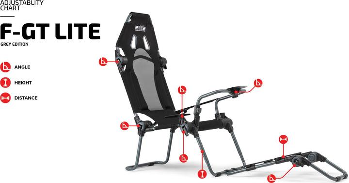 Actual product image Next Level Racing F-GT Lite Formula and GT Foldable Simulator Cockpit