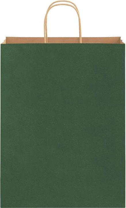 Actual product image VidaXL Kraft paper bags 50 pcs. with handle green 32x12x42 cm paper bag (Gift bag, 50 x)