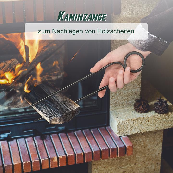 Produktbild Relaxdays 5-tlg. Kaminbesteck-Set (11.5 x 11.5 x 40.5 cm)