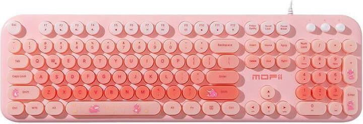 Mofii wired keyboard with backlight Love Me (Pink) (Eng. Int., Cable)