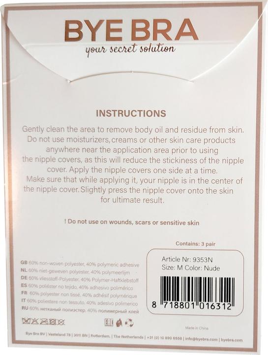 Produktbild Bye Bra Brustwarzenabdeckung (M, 3er Pack)