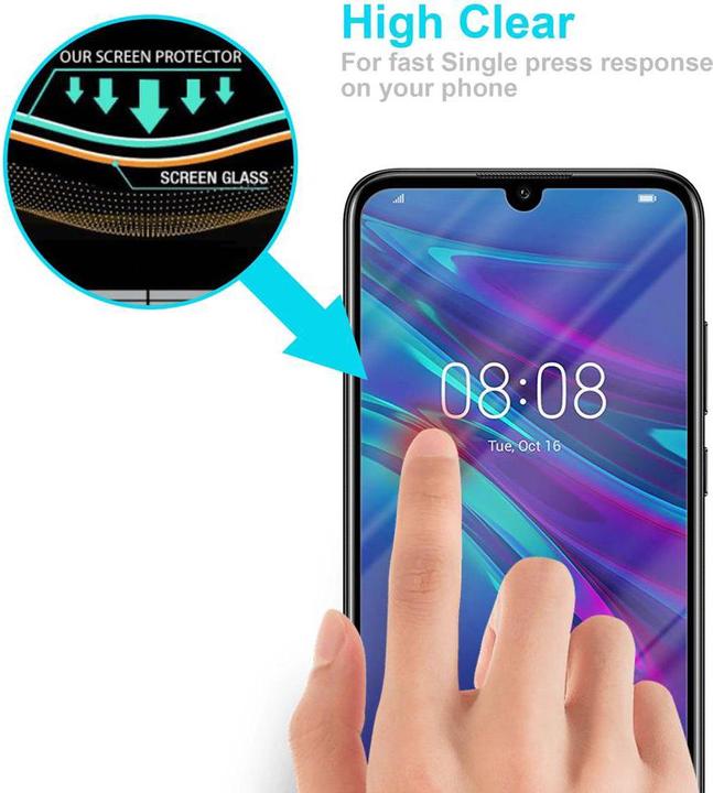 Immagine prodotto Cadorabo Vetro di protezione del display per Huawei Y6 2019 (1 Pezzo/i, Huawei Y6 (2019))
