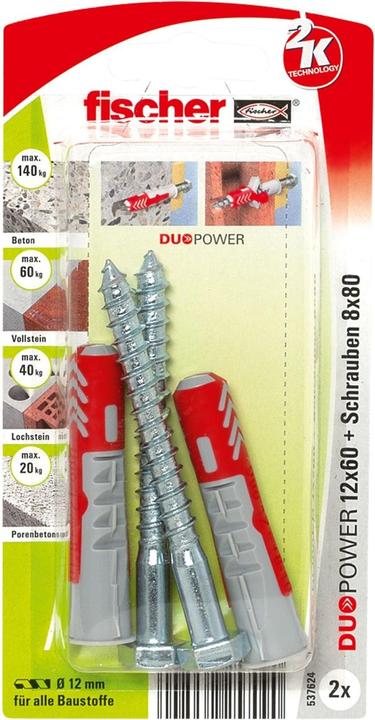 Produktbild Fischer DuoPower 12x60 S K (2). (2 Stk.)