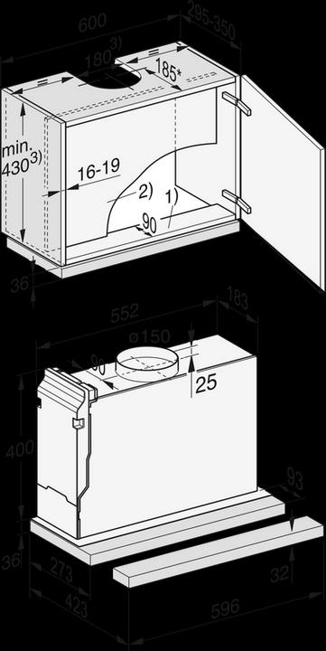 Actual product image Miele DAS4620 (Flat-screen hood)