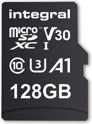 Actual product image INMSDX128G-100V30 128GB MICRO SD CARD MICROSDXC UHS-1 U3 CL10 V30 A1 UP TO 100MBS READ 45MBS WRITE (128 GB, microSD, U3, UHS-I)