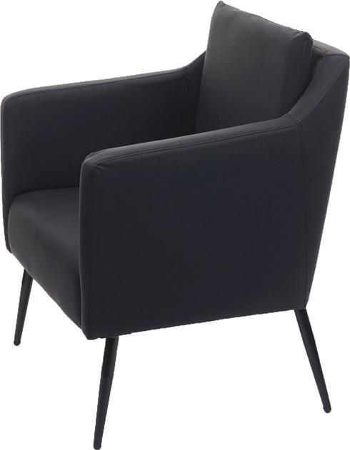 Image du produit Swisshandel24 Fauteuil Lounge, Fauteuil Cocktail Fauteuil Relax - Similicuir noir