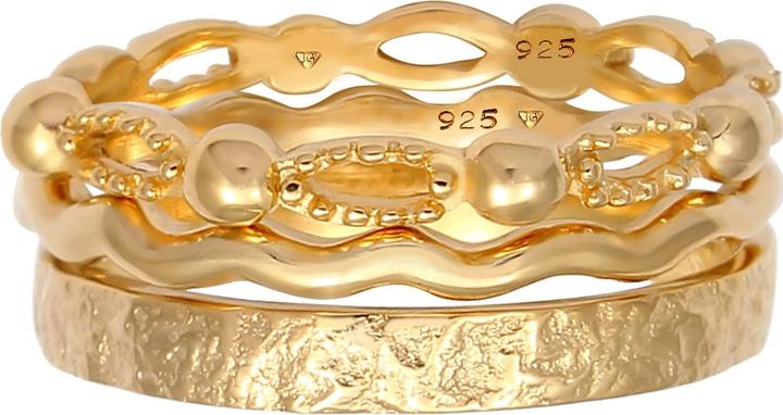 Actual product image Elli Band ring, Ball, Ring set, Waves (52, 925 Silver)