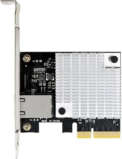 Actual product image Allnet PCIe 10G X4 10G/5G/2,5G/1GBit Single Port PCIe LAN Card - Copper RJ45 "NbaseT" ALL0138v4-1-10 (PCIe)