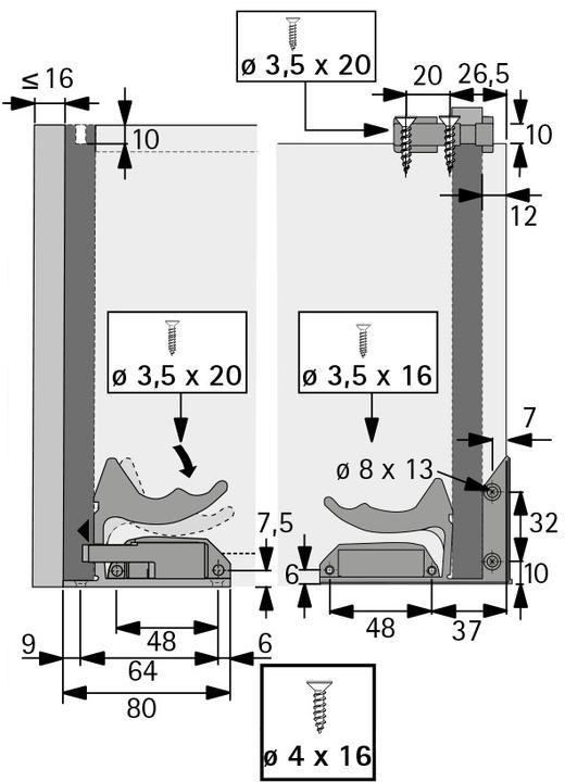 Image du produit Hettich QUADRO V6/350BM SILENT SYSTEM