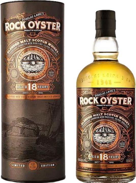 Actual product image Douglas Laing ROCK OYSTER 18 Years Old Blended Malt 46,8% Vol. 0,7l in gift box (Blended Malt Whisky, 1 x 70 cl)