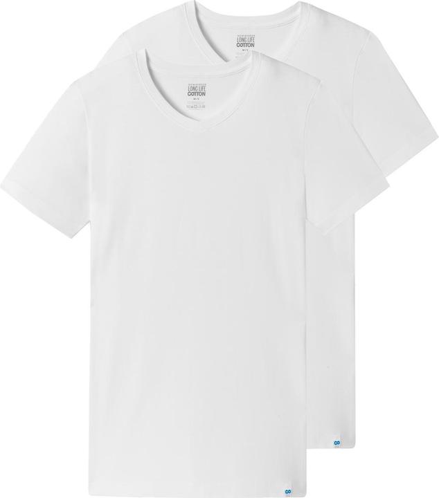 Produktbild Schiesser 2er Pack Long Life Cotton T-Shirt mit V-Ausschnitt (M)