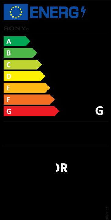 Energy Label Sony KD-85X85J (85", X85J, LCD, 4K, 2021)