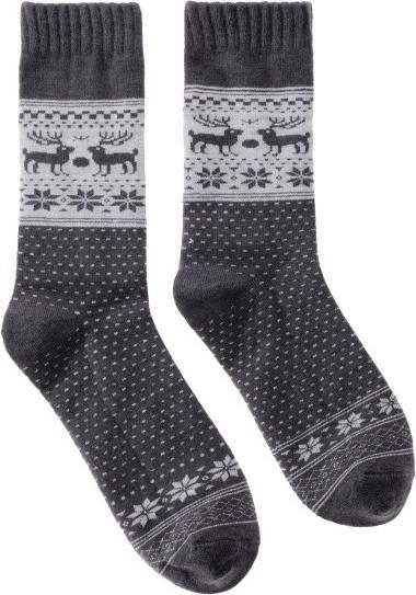 Immagine prodotto Snazzy Santa Calzini natalizi con renna in lana grigio scuro 36-40 di (36 - 40)