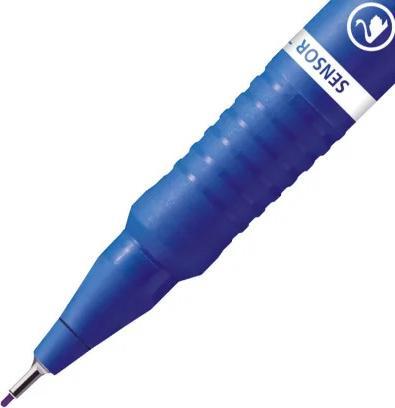 Produktbild STABILO SENSOR F Finliner mit gefederter Spitzer (Blau, 1 x)