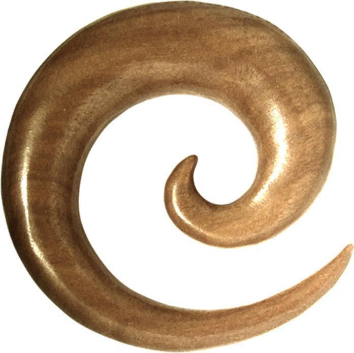 Actual product image Star Piercing Walnut wood expansion spiral (without brass, Organic)