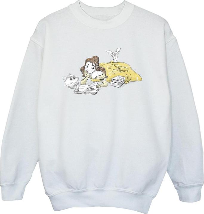 Immagine prodotto Disney Beauty And The Beast Belle Reading Felpa Ragazze (140, 146)