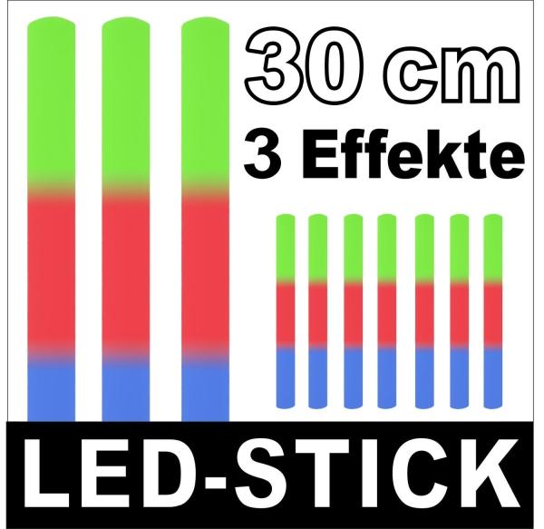Produktbild Knicklichter 1 LED Sticks Party Leuchtstab 30 cm 3 Effekte