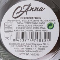 Produktbild Anna Glasgefäss mit Holz, 950 ml, mit Anna-Prägung (0.95 l)