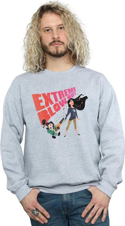 Actual product image Disney Mens Wreck It Ralph Pocahontas And Vanellope Sweatshirt (L)