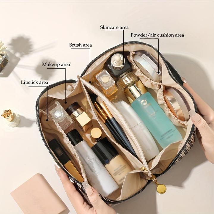 Immagine prodotto Only-Bags.Store Borsa per il trucco da viaggio con scomparti multipli, borsa per cosmetici portatile e spaziosa