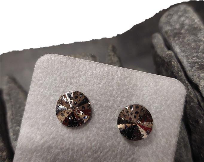 Produktbild Signé Signè Ohrstecker Kristall Patina Rose Rundschliff Edelstahl rhodiniert No.8 (Edelstahl rhodiniert)