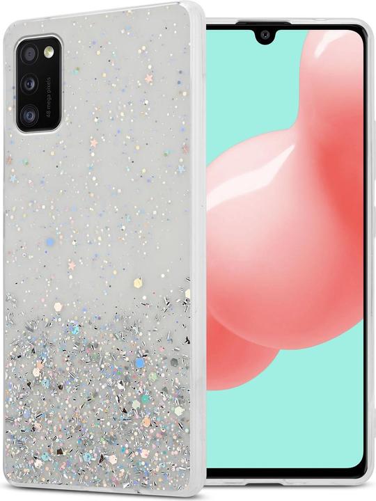 Transparent with glitter