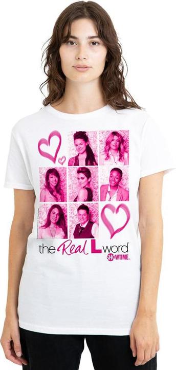 Actual product image The Real L Word Unisex Adult Hearts T-Shirt (S)
